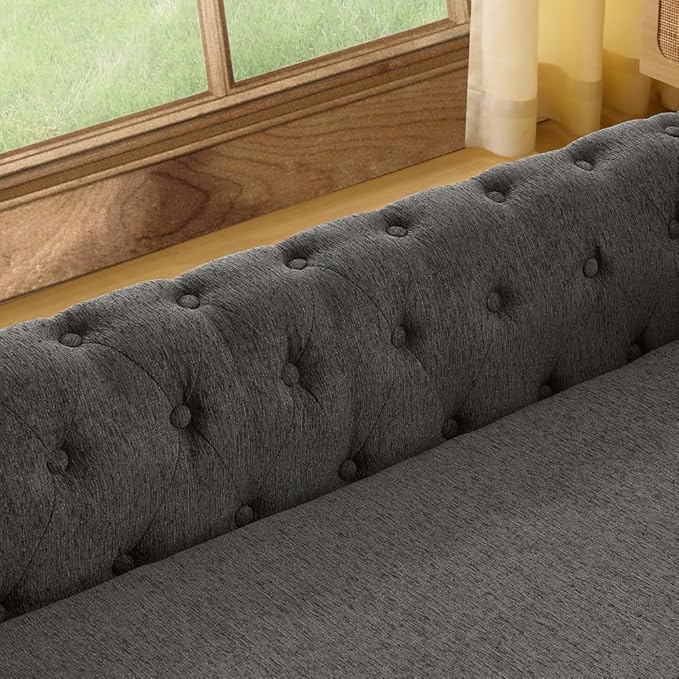 Dog Sofa Couch for Medium to Large Dogs, 55" Memory Foam Pet Sofa Couch with Washable Fabric, Durable Elevated Dog Bed with Legs, Removable Cushion for Medium and Large Dogs, Dark Grey