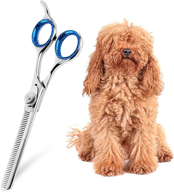 Laazar Pro Shears Thinning Pet Grooming Shear - 6.5 42 Teeth Scissors for dogs cats and pets