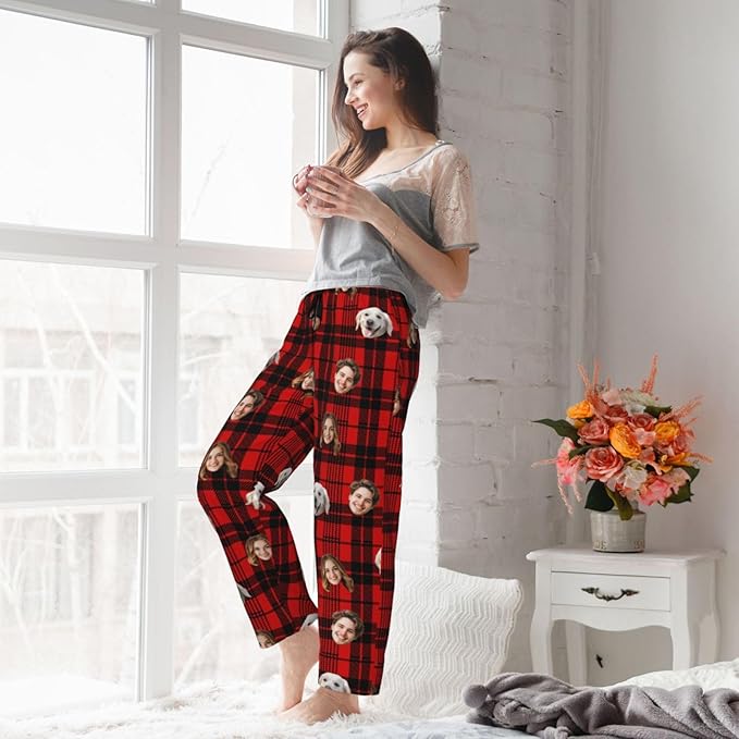 Personalized Pajama Pants For Men Women Custom Pajama Pants With Face Custom Face Pajamas Funny Customized Gifts