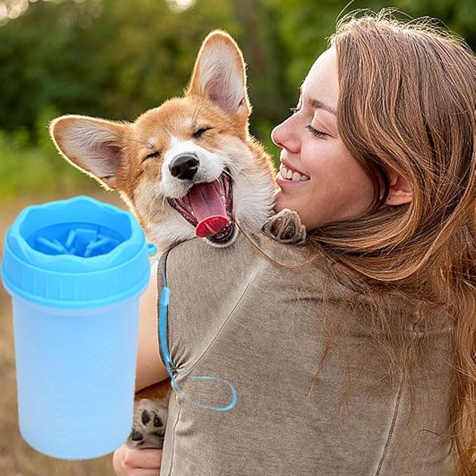 Dog Paw Cleaner Cup - Silicone Bristle Pet Paw Washer for Small, Medium, and Large Dogs & Cats | Easy-to-Use, Mess-Free Paw Cleaning Tool for Muddy Paws