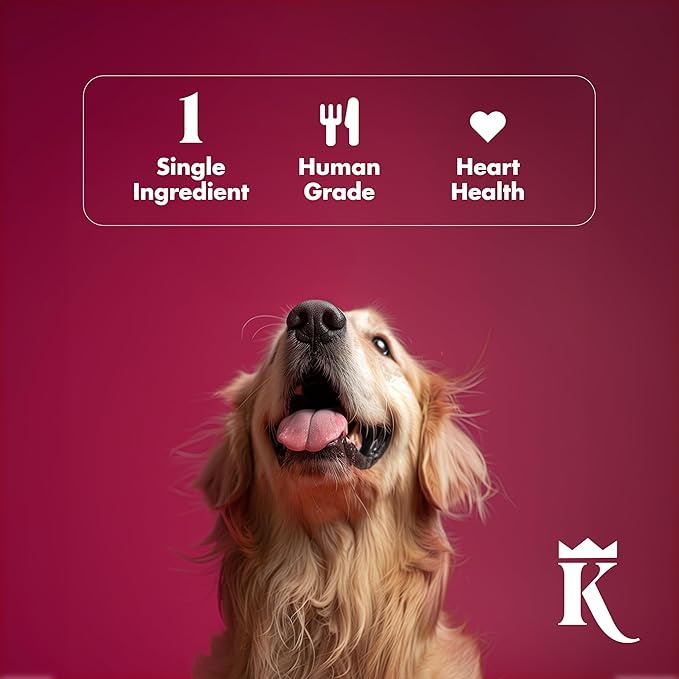 King Lou Pets - Whole Chicken Hearts for Dogs and Cats - Freeze Dried Cat Treats and Dog Treats - USA-Made Chicken Hearts - Taurine, Zinc, & Iron to Support Heart Health - Contains 50-60 Whole Hearts