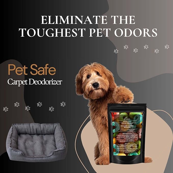 Fruity Loops Carpet Freshener Powder: Powerful Odor Eliminator for Home, Upholstery Deodorizer, Carpet Deodorizer, Pet Urine, Cat Litter Box - Fruity Loops Fragrance.