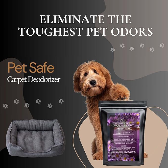 Lavender Chamomile Carpet Freshener Powder Refill 36 oz | Powerful Odor Eliminator for Home | Upholstery Deodorizer | Carpet Deodorizer | Pet Urine | Cat Litter Box
