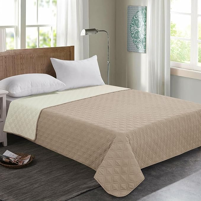 SPXTEX 100% Waterproof Dog Bed Cover, Reusable Pet Furniture Cover, Non-Slip Dog Blanket Incontinence Mattress, for Kids Children Dog Cats Cover Sofa Couch(30x70 Inches, Beige)