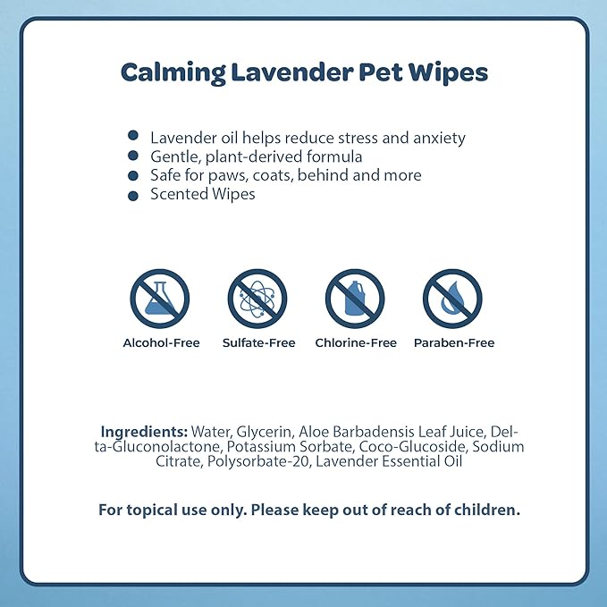 Best Pet Supplies Pet Wipes for Dogs - Dog Wipes Cleaning Deodorizing, for Coats, Ears, Paws - Calming Lavender, 400 Count