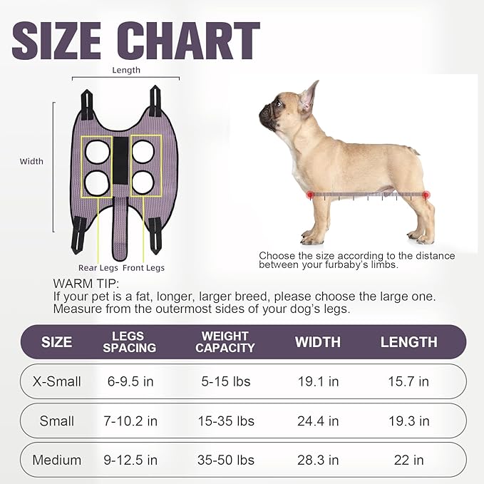 PAWCHIE Dog Grooming Hammock Harness for Dogs & Cats with Pet Nail Clipper Trimmer- Breathable Cat Hanger Sling for Trimming Clipping Nails-Dog Hammock Restraint Bag for Small Medium Large Dog, Pink S