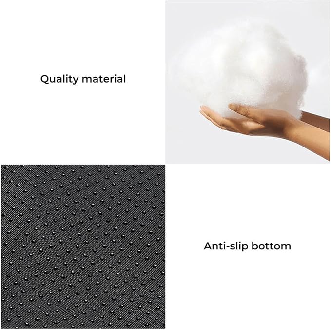 FUNNY FUZZY Pet Fluffy Fuzzy Calming Dog Couch Bed Sofa Protector Washable Pets Mat for Large Medium Small Dogs and Cats (Grey,37.4 × 33.46 × 6.3 in)