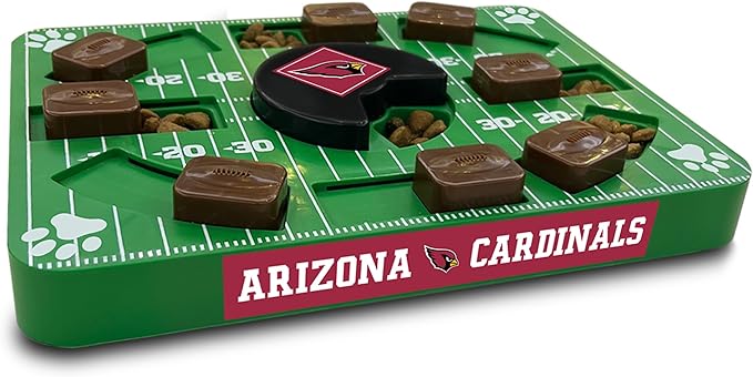 Pets First NFL Arizona Cardinals Puzzle Toy, Puzzle Treat Dog Toy, Interactive Dog Treat Toy, Dog Puzzle