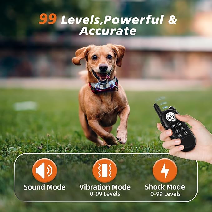 Tiniest Dog Shock Collar, Lightest Dog Training Collar with Remote for Small Dogs 5-15lbs & Medium Large Dogs/Puppies, Waterproof, Rechargeable, 1300ft Range (White Black Dot&Ultra Tiny)