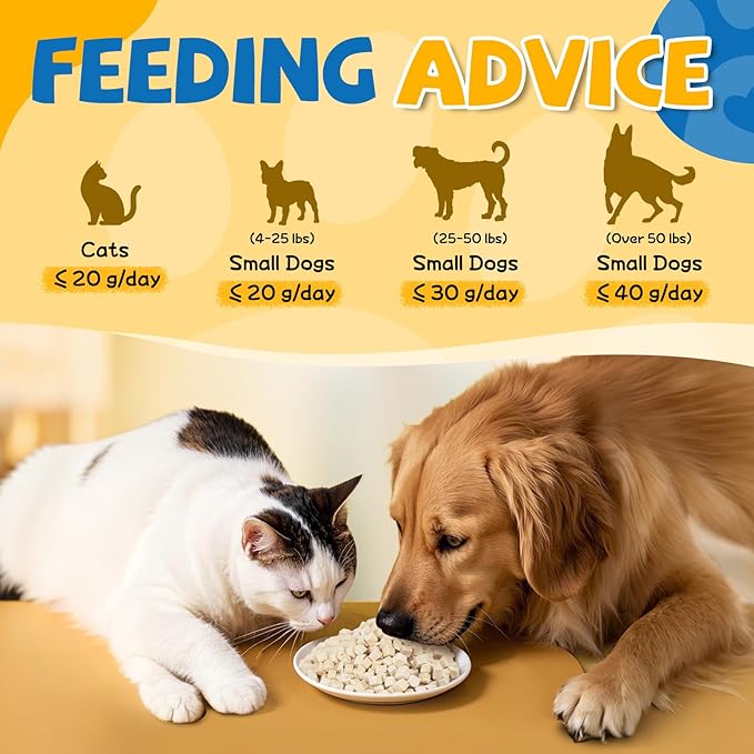 gazeupon Freeze Dried Chicken Treats for Dogs & Cats, Single Ingredient Natural and Healthy Training Treats & Food Topper, High Protein Dog Snacks,10.58 oz