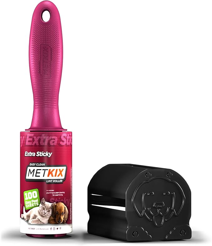 Lint Rollers for Pet Hair Extra Sticky, Special Cover Design Black Dog, Pet Hair Remover, 100 Sheets
