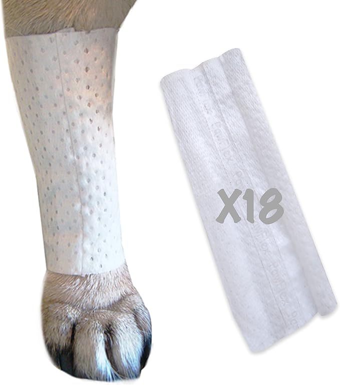 Protective Sleeve Tubular Cover - Bandages - for Dogs Cats and Other Pets First Aid Wound Care Comfortable Non-Adhesive Breathable & Water Resistant 18 Strips (yields 36-54 Covers)-(X-Small)