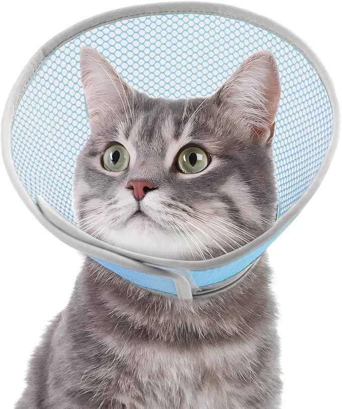 Cat Cone Collar Soft to Stop Licking After Surgery, Waterproof Lightweight Recovery Collar for Cats and Small Dogs, Elizabeth Plastic Cone Alternative, Neck Pillow to Prevent Scratches