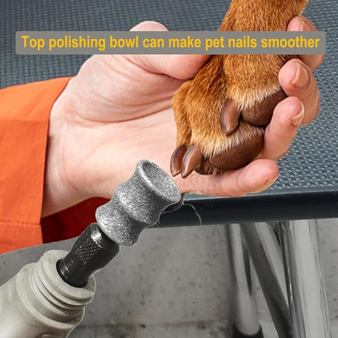for Dremel - Diamond Dog Nail Grinder Attachment - Painless Pet Nail Trimmer Bits for Large, Medium and Small Dogs & Cats Claw Grooming