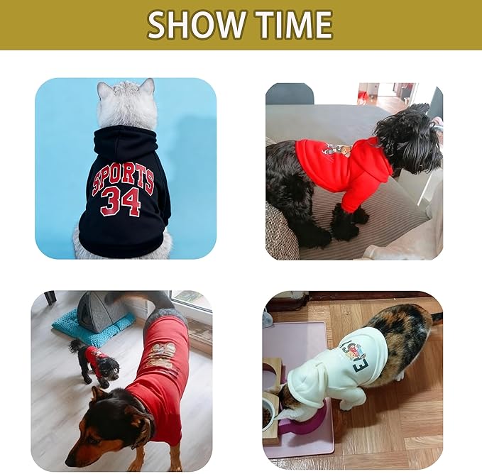 Custom Dog Hoodie, Personalized Sweatshirt with Photo Text Name Logo, Customized Hooded Sweater for Small Medium Large Dogs & Cats (Beige, X-Large)
