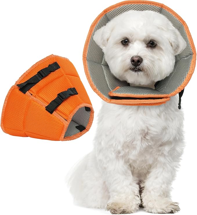 Dog Cone Collar Soft Cone for Medium Dogs After Surgery Adjustable Elizabethan Collar for Dogs to Stop Licking Wounds, Biting Stitches Professional Pet Recovery Cones E-Collar for Dog