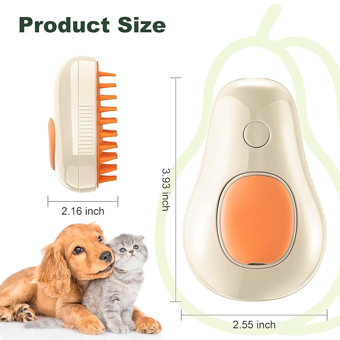3 In 1 Pet Brush for Shedding, Portable Hair Removal Tool for Cats and Dogs, Deshedding Grooming Brush for Indoor Pets
