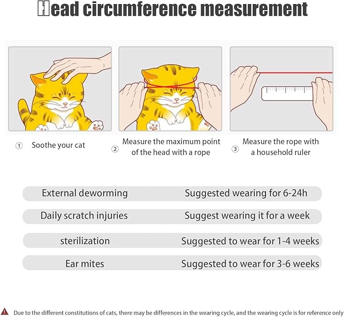 4Pcs Soft Cat Cone, Collar for Cats to Stop Licking, Lightweight, Disposable & Hygienic with Weekly Throwing Design, Multiple Wearing Methods (S/M/L)