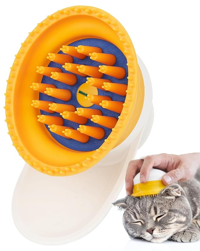 [PETHROOM] Cat Brush for Shedding Cats,Dogs, Kitten | Gentle Deshedding & Grooming Tool for Short or Long Hair | Safe Massage Brush for Sensitive Skin | Sturdy, Durable, and Portable