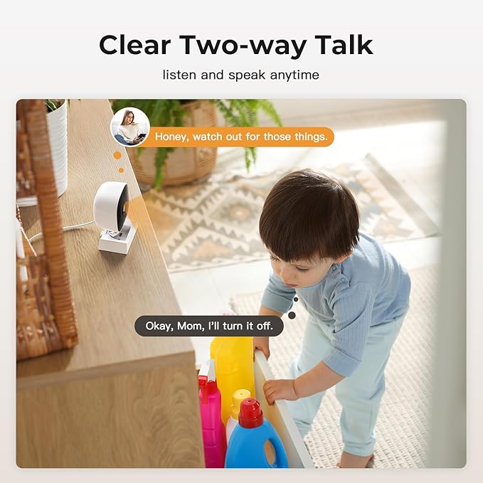2K Cameras for Home Security,Indoor/Outdoor Security Camera for Baby/Elder/Dog/Pet,Outdoor Security Camera Indoor,Plug&Play,Color Night Vision, 2-Way Audio,24/7,Card Storage,Compatible with Alexa