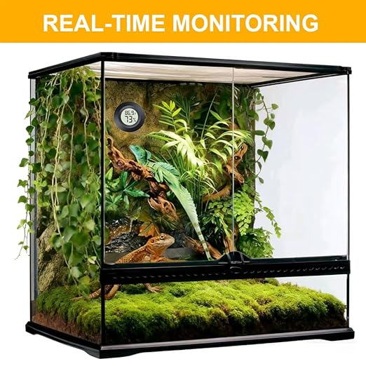 2 Pack Hygrometer Thermometer Digital Humidity Meter Indoor/Outdoor Humidity Monitor Reptile Thermo-Hygrometer for Greenhouse Humidors Terrarium Jars, Fahrenheit (℉) /Celsius(℃) (2)