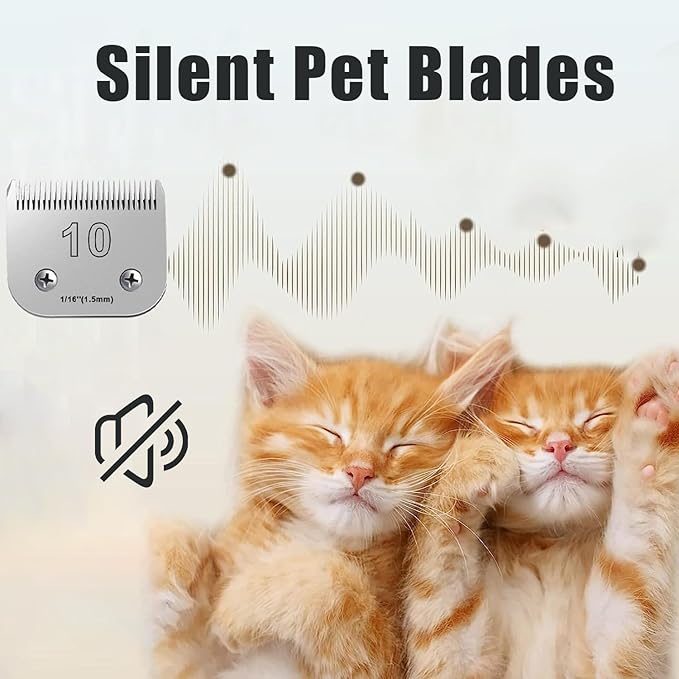 7PCS Dog Grooming Blades Compatible with Andis Dog Clippers,Dog Clipper Blades Compatible with Oster A5,Wahl km10 Dog Clippers for Animal Dog Cat Horse,Stainless-Steel Blade Sharp