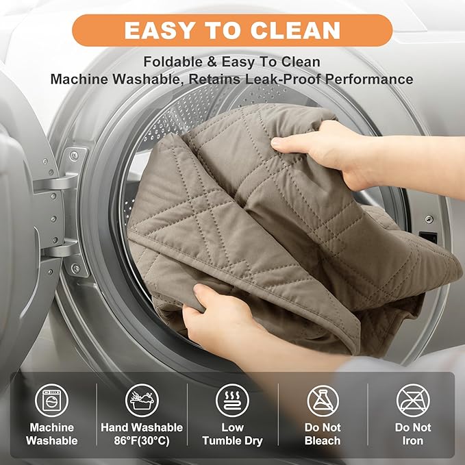 100% Waterproof Dog Couch Protector, Triple-Layer Waterproof Dog Bed Cover Pet Blanket Reversible 2-Tone Sofa Shield, Non-Slip Furniture Guard for Pets(42×50 Inch, Khaki+Khaki)