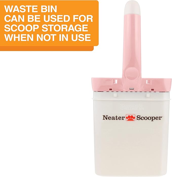 Neater Pet Brands Neater Scooper Standard Cat Litter Scoop, 195 Refill Bags – Mess-Free Cat Litter Scooper with Bag, Spill-Proof Kitty Box Sifter, Bin Doubles as Scoop Holder, For Single-Cat Household