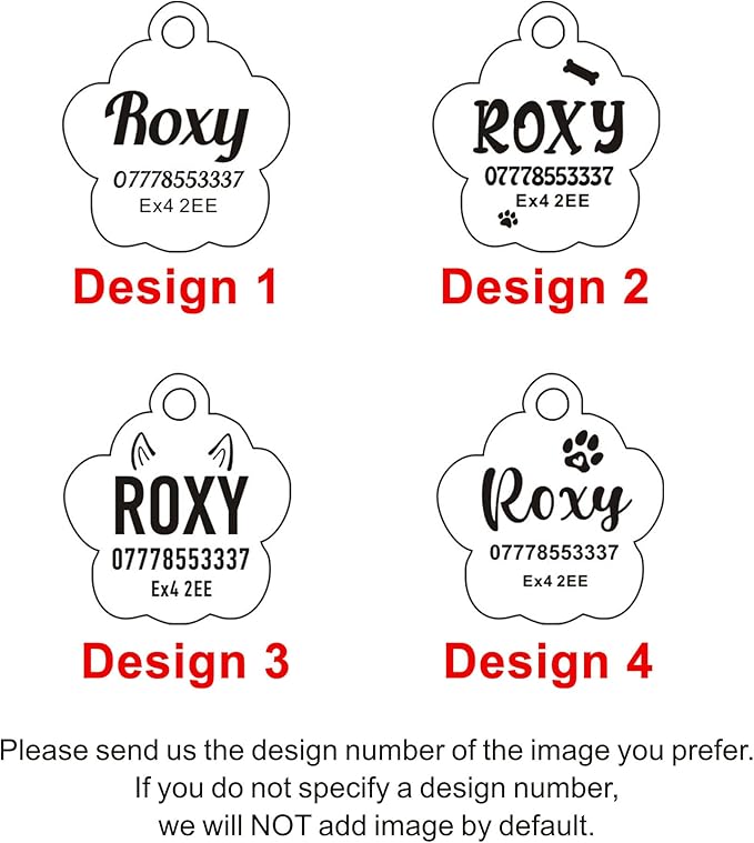 EDSG Cat Dog Tags Personalized for Pets, Dog Name Tags Cat Name ID Tag, Engraved Dog Tags Dog ID Tags Small Glitter Bling ID Tag Paw Print for Cat Pet Dog Puppy(Silver,Design 4)