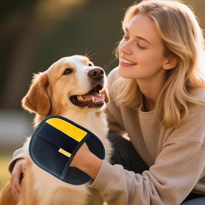 Pet Hair Removal Glove 2 Pcs, Cat & Dog Reusable Electrostatic Gloves Pet Hair 2025 New Upgrade,Grooming Pet Hair Remover Tool, Reusable Quick De-Shedding Gloves for Couch、 Clothing、Carpet,、Car Seats