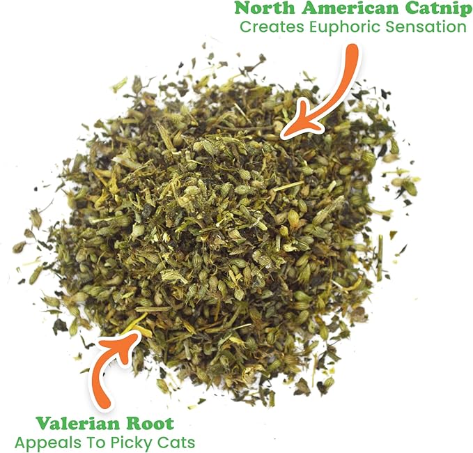 Meowijuana® Kalico Kush - Valerian Root and Catnip Blend - Large Bottle