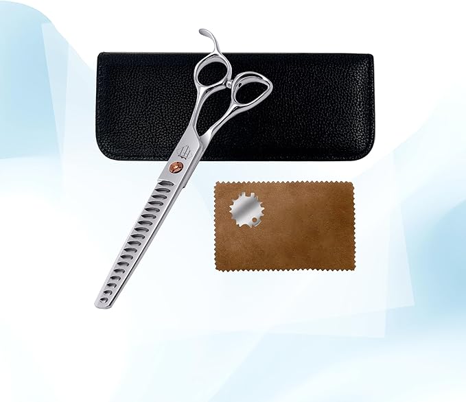 Dog Grooming Scissors: 7 inch Pet Chunker Shears Made Of Japanese 440c Advanced Stainless Steel Professional Grooming Scissors for Dogs Cats and Other Pets