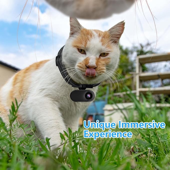 ehomful HD 1080P Cat Camera Collar with Video Record Wireless Mini Sport cam,Small Action Cameras,Body Camera for Pet Supplies/Stuff,Outdoor/Inoor Birthday Gift No WiFi