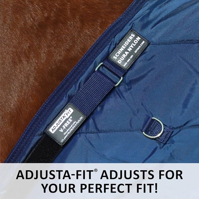 Dura-Nylon V-Free Horse Stable Blanket | Custom Fit & Breathable Winter Horse Sheet | Medium Weight Horses Blankets