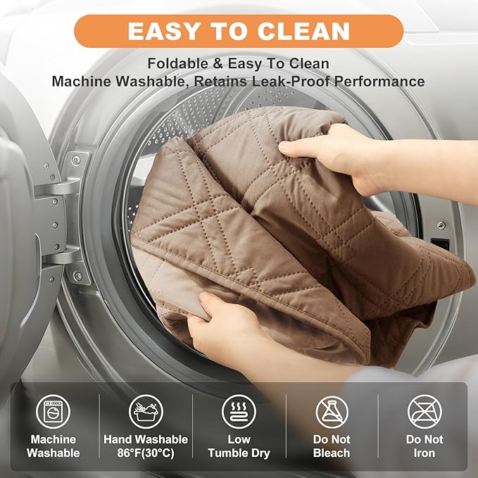 100% Waterproof Dog Couch Protector, Triple-Layer Waterproof Dog Bed Cover Pet Blanket Reversible 2-Tone Sofa Shield, Non-Slip Furniture Guard for Pets(82×92 Inch, Taupe+Apricot)
