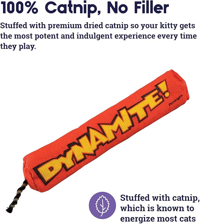 Catstages Green Magic Dynamite Stick Catnip Cat Toy, Red
