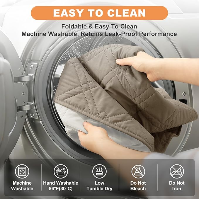 100% Waterproof Dog Couch Protector, Triple-Layer Waterproof Dog Bed Cover Pet Blanket Reversible 2-Tone Sofa Shield, Non-Slip Furniture Guard for Pets(68×82 Inch, Khaki+Off White)