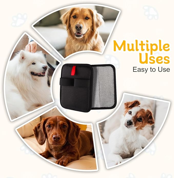 Pet Hair Remover Glove, Pet Hair Remover Tools, Reusable Cat & Dog Hair Removal Grooming Brush, Suitable for Couch, Furniture, Carpet, Curtain