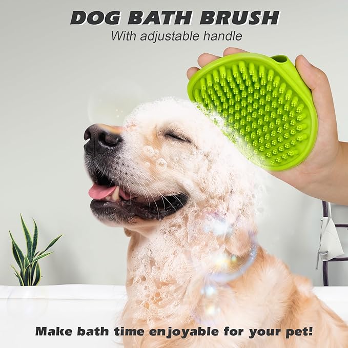 2PCS Pet Grooming Tools - Double-Sided Brush for Shedding and Bathing, Suitable for Short/Long Haired Dogs Cats and Horses, Deshedding Dog Brush, Mane & Tail Combs for Horses - Pet Supplies (Green)
