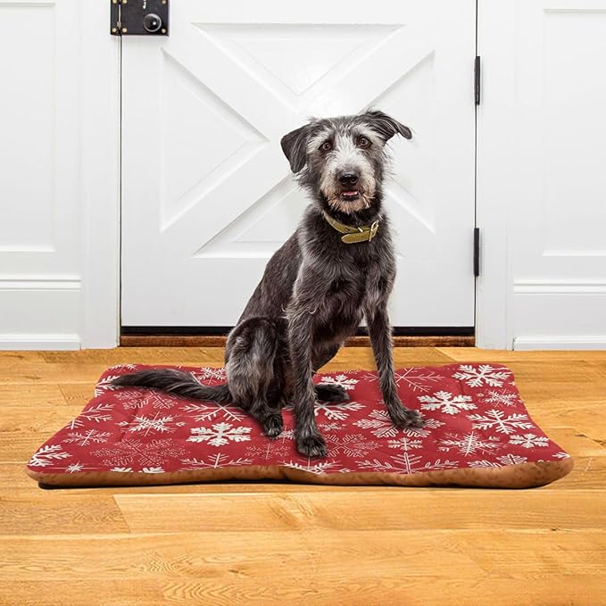 Snowflake Pet Bed Cute Dog Bed Mat Absorbing Non Slip Pad Pet Sleeping Mat for Small, Medium, and Large Dogs Puppy Cat 24 in x 18 in