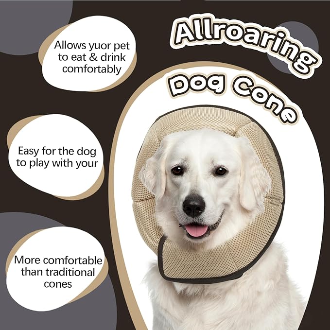 Dog Cone Collar Soft Cone for Medium Dogs After Surgery Adjustable Elizabethan Collar for Dogs to Stop Licking Wounds, Biting Stitches Professional Pet Recovery Cones E-Collar for Dog