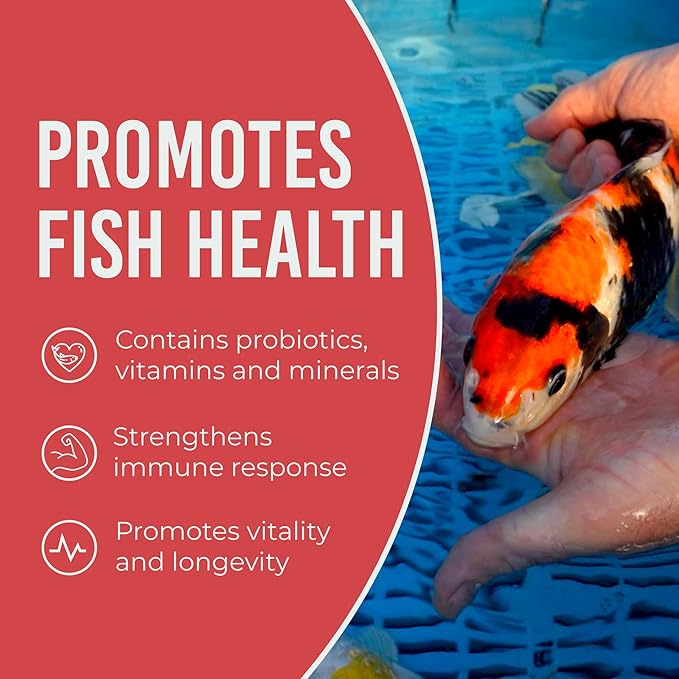 Blue Ridge Koi Fish Food 5lb - Cool Water Wheat 3/16", Fall and Winter Floating Pond Pellets, Ponds Fish Food