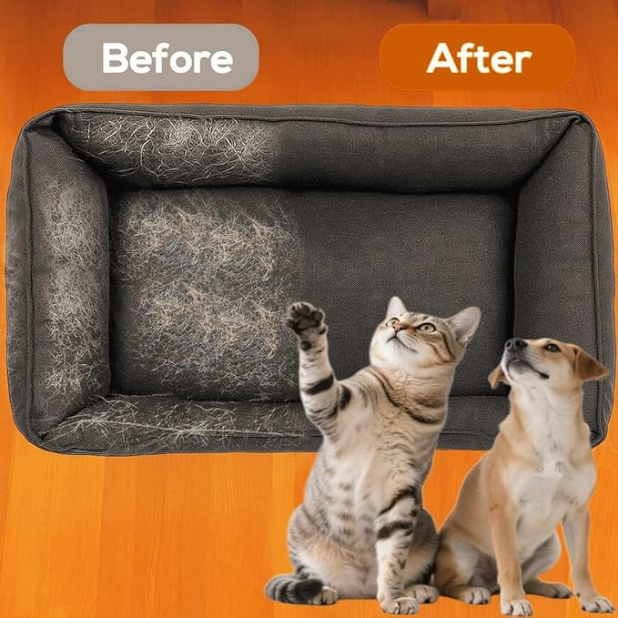 2Pcs Pet Hair Remover Gloves for Cats & Dogs, Electrostatic Pet Hair Removal Glove Brush, Upgraded Reusable Animal Fur Removal Tool, Pet Grooming Gloves for Clothing, Couch, Carpet, Car Seatd