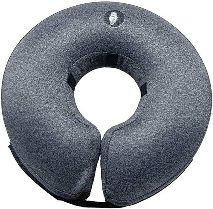 Katoggy Inflatable Dog Recovery Collar,Soft Blow-up Protective Recovery Dog Cone,Pet Donut Cone Collar,Comfy Elizabethan Collar After Surgery for Medium Dog to Prevent from Biting & Scratching,Small