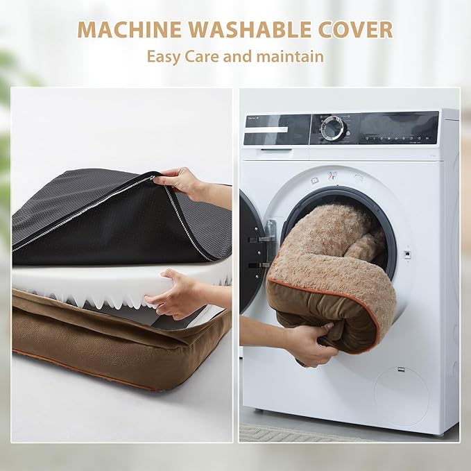 BFPETHOME Orthopedic Dog Beds for Large Dogs-Waterproof Sofa Dog Bed with Removable Washable Cover, Large Pet Bed with Waterproof Lining and Nonskid Bottom, Pet Bed for Dogs