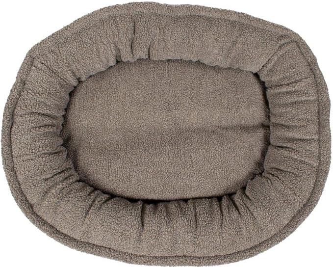 CAROLINA PET COMPANY Microfiber & Tipped Berber Comfy Cup Dog Bed - Chocolate, S