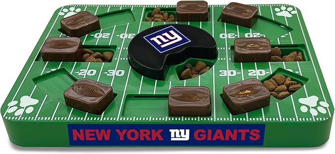 Pets First NFL New York Giants Puzzle Toy - Interactive Dog Treat Puzzle