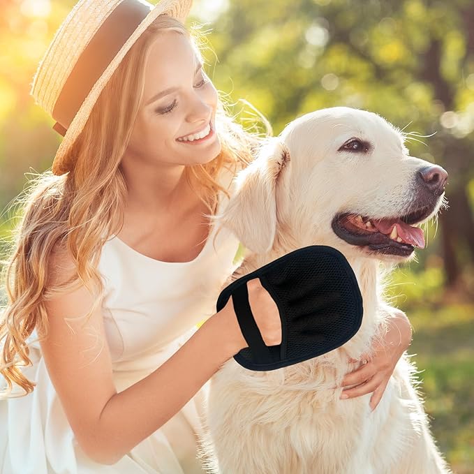 Electrostatic Pet Hair Removal Glove, Reusable Static Removal Gloves for Pets Hair, Versatile Pet Grooming Gloves for Couch, Furniture, Carpet, Car Seat