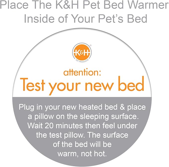 K&H Pet Products Pet Bed Warmer, Turn Any Pet Bed Into a Heated Cat or Dog Bed, Waterproof Indoor Heated Warming Pad Insert, Automatic Temperature, Safety Listed - Small 9 X 8.5in Tan (Pack of 12)