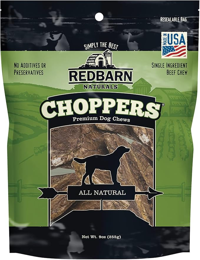 Redbarn Beef Lung Choppers Dog Chew, All-Natural high-Protein Low-Fat Grain-Free, Highly Palatable Treats sourced from Grass-Fed Cattle, Pack of 2